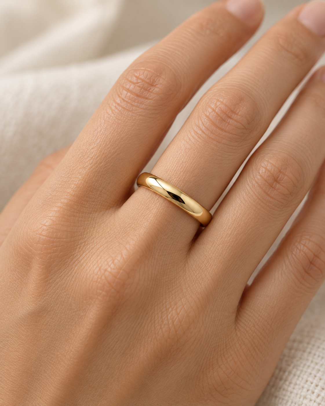 14K Yellow Gold 4mm Wedding Band
