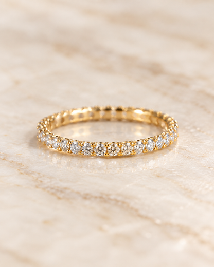 14K Yellow Gold 1.02 CTW Round Diamond Eternity Band