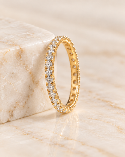 14K Yellow Gold 1.02 CTW Round Diamond Eternity Band