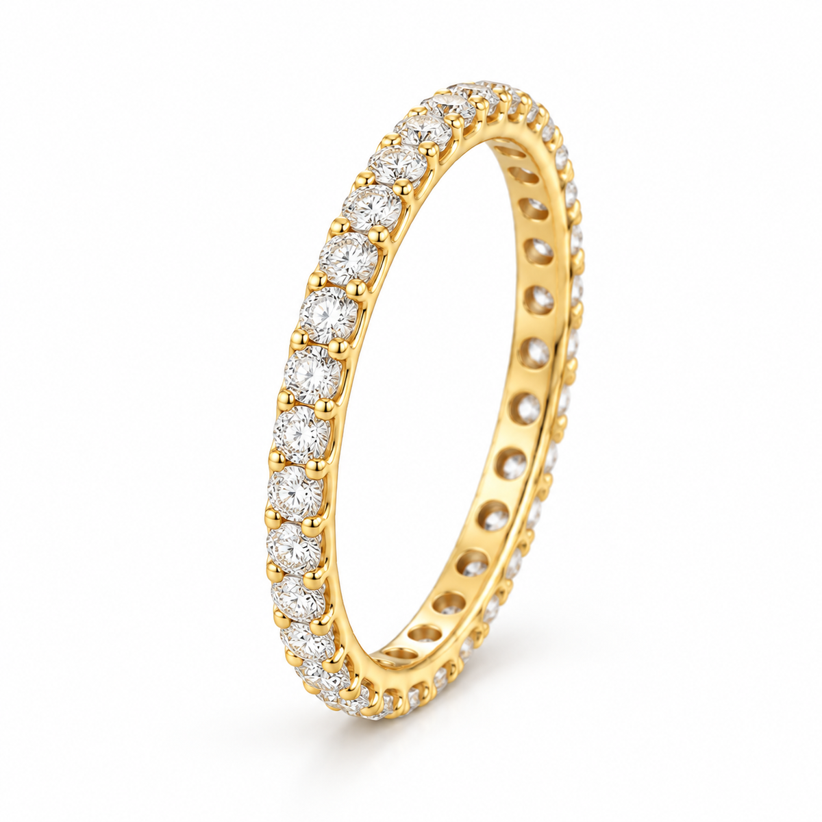 14K Yellow Gold 1.00 CT Diamond Eternity Ring