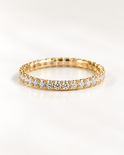 14K Yellow Gold 1.02 CTW Round Diamond Eternity Band