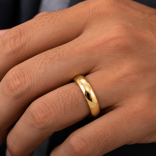 10K Yellow Gold Wedding Band Ring