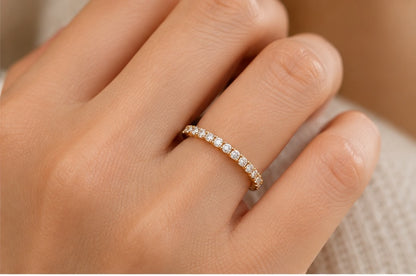 14K Yellow Gold 1.02 CTW Round Diamond Eternity Band