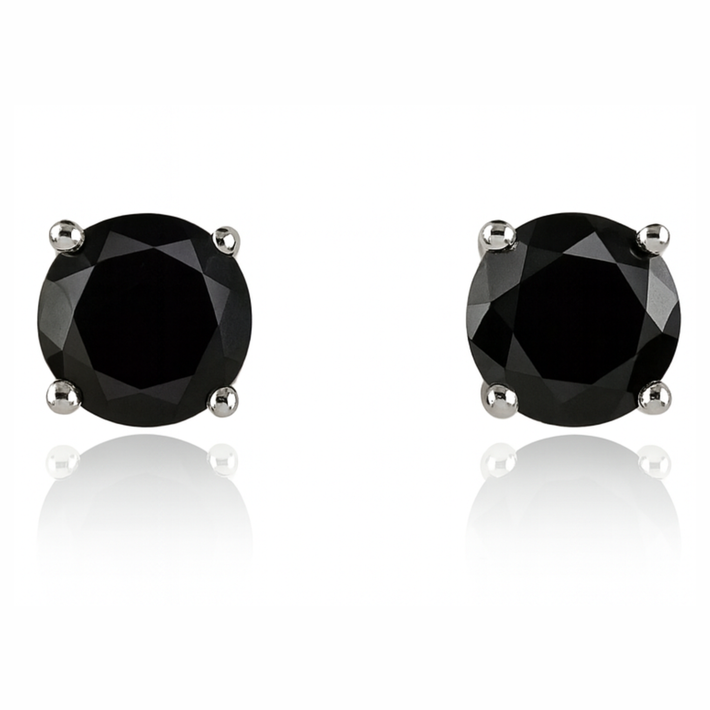 Enchanted Romance CZ Silver Ear Studs