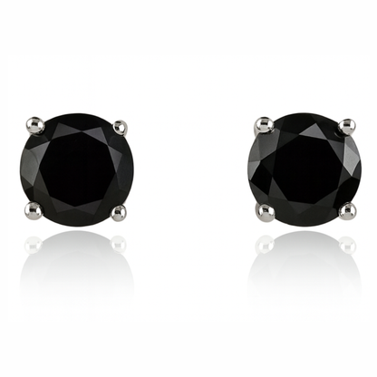 Enchanted Romance CZ Silver Ear Studs