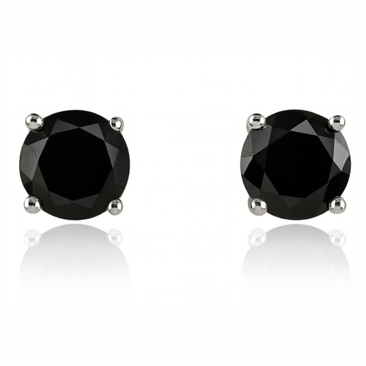 Enchanted Romance CZ Silver Ear Studs
