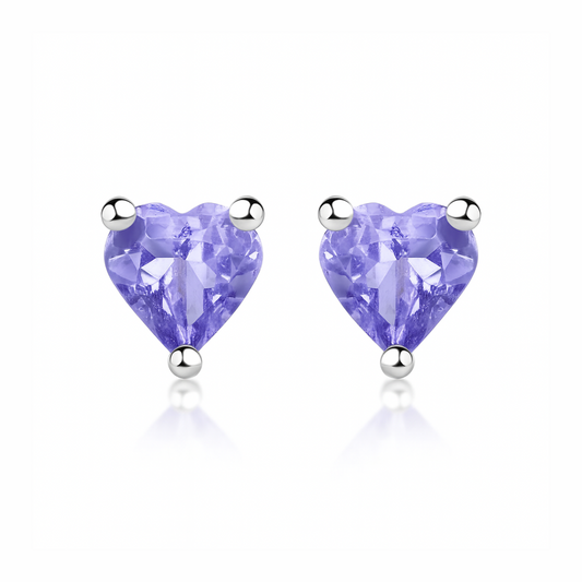 0.90 Carat Genuine Tanzanite .925 Sterling Silver Earrings