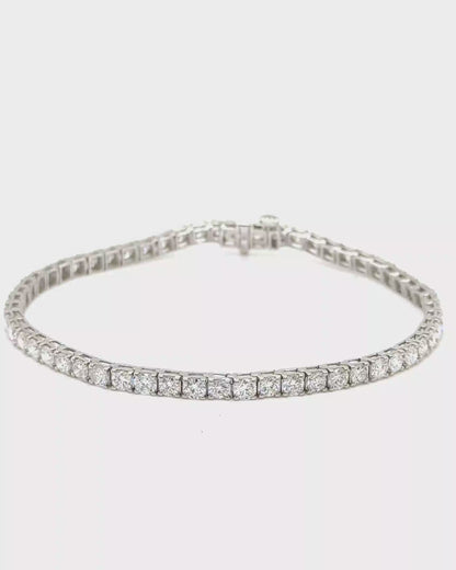 14K White Gold 5.00 CTW Diamond Tennis Bracelet