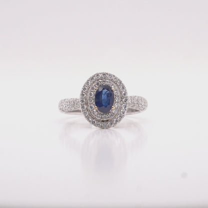 Oval-Shaped Sapphire Ring