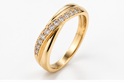 14 Carat Yellow Gold Diamond Anniversary Ring