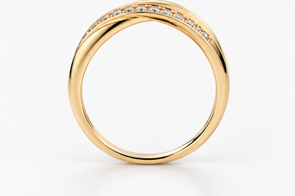 14 Carat Yellow Gold Diamond Anniversary Ring