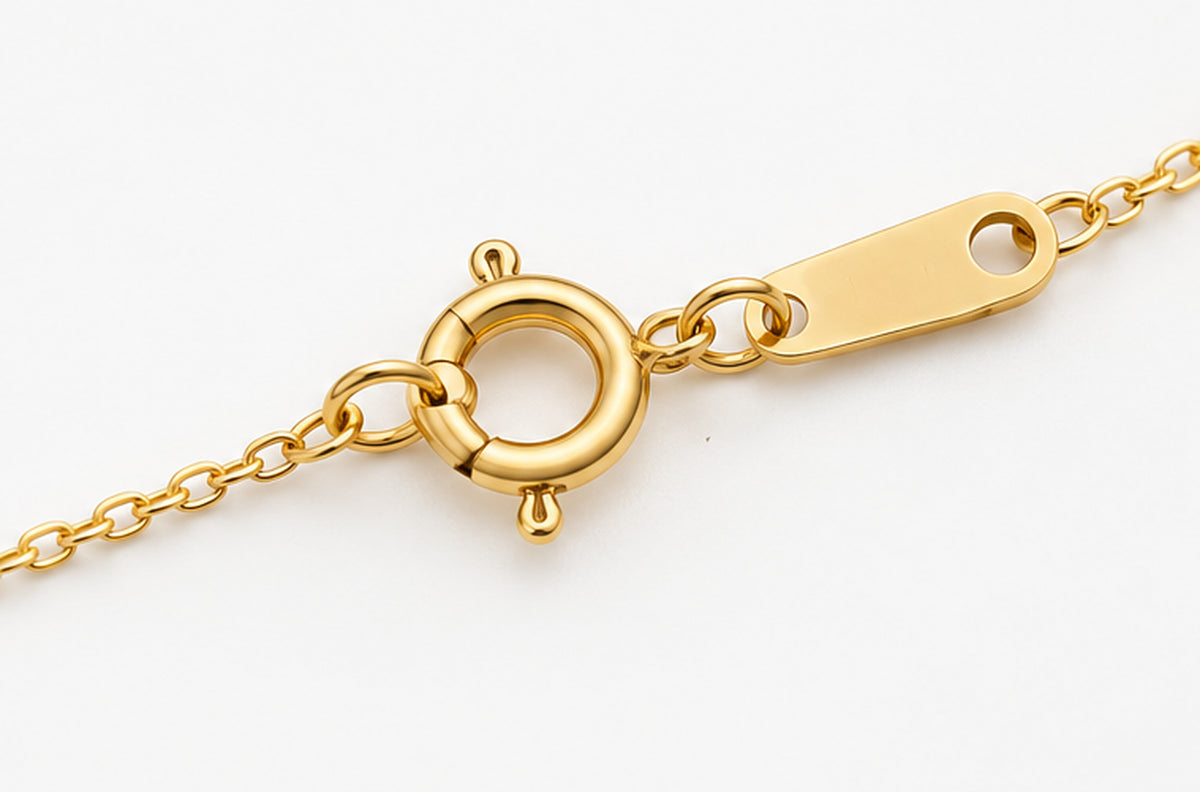10K Yellow Gold Triple Heart Baby Bracelet