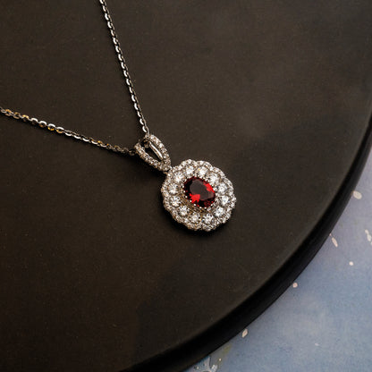 18K White Gold Pendant with 4.35ct of Ruby & 0.77ct of Natural Diamonds