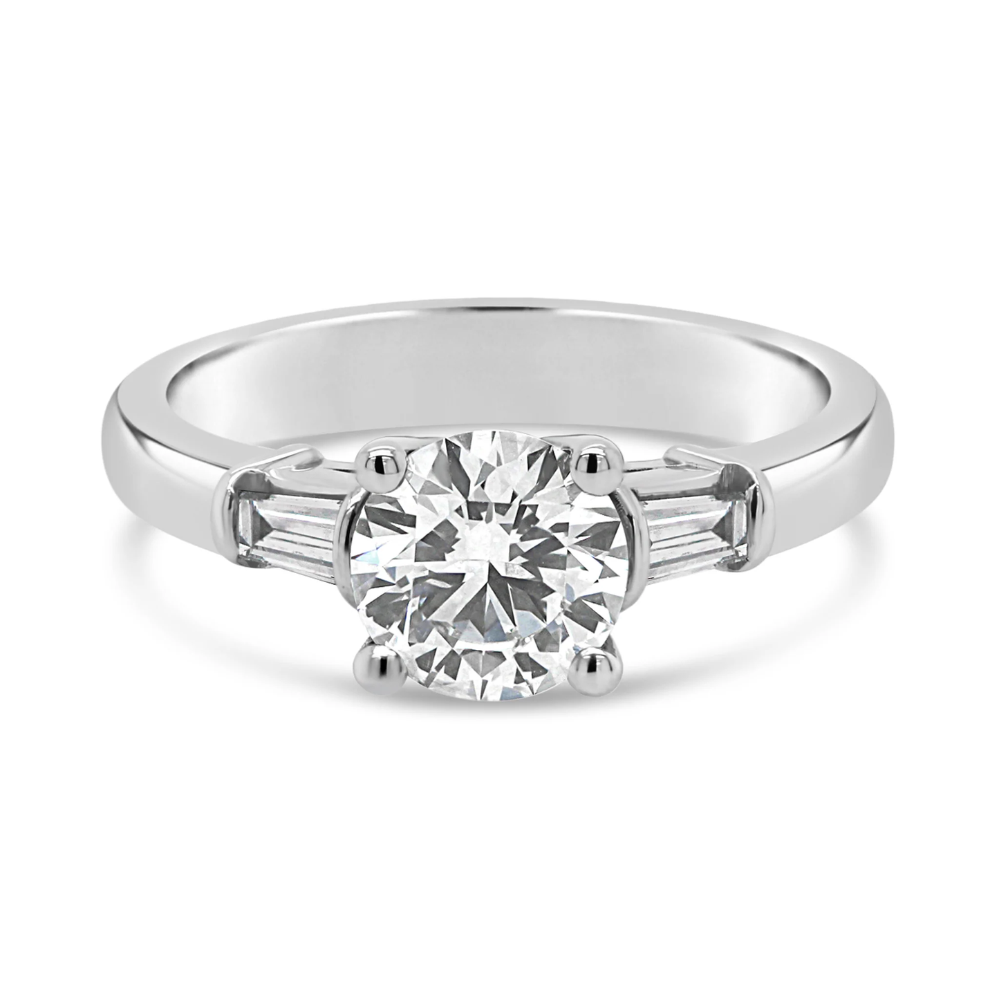 Designer Engagement Ring with 0.64 Carat TW Diamonds in 18kt White Gold